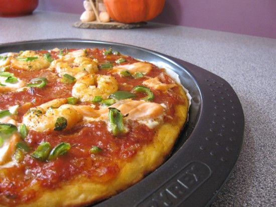 Pizza saumon gambas Pizza saumon gambas