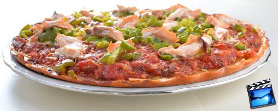 Pizza sans gluten saumon